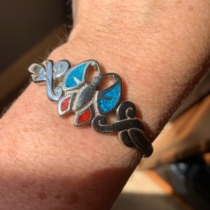 Silver butterfly cuff